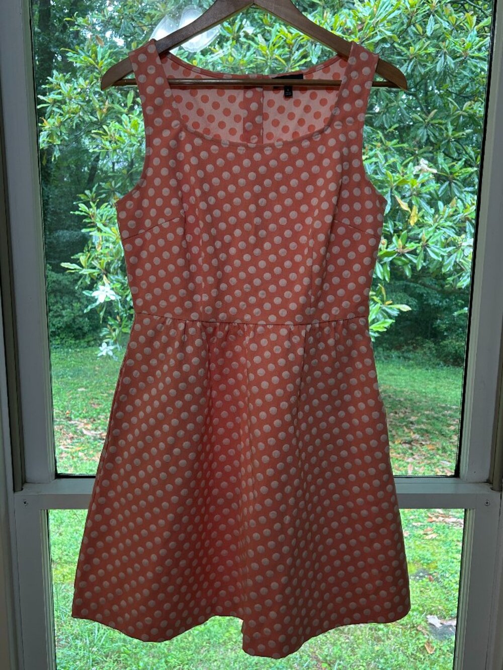 The Limited Pink Peplum Polka Dot Dress